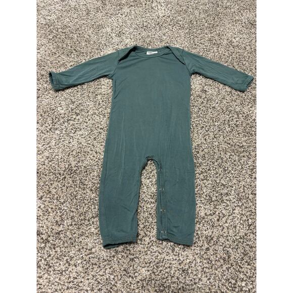 Spearmint Love Bamboo Green Romper with Snaps, Size 6-12 Months - Picture 1 of 3